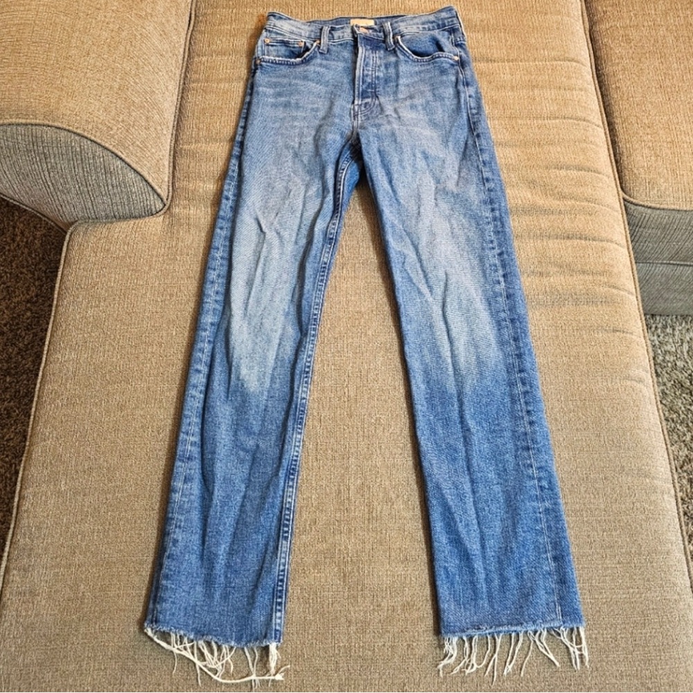 Mother The Tom Cat Ankle Fray From Out of Town Casual Denim Jeans Size 25